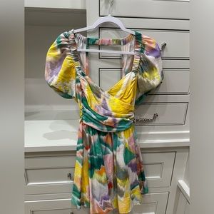 Yellow floral dress
